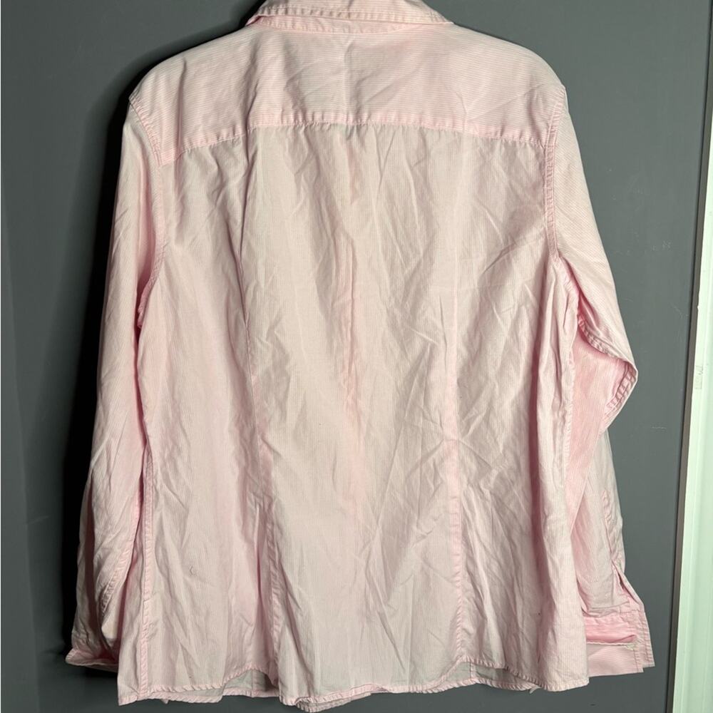 Gap Pink & White Striped Button Down Shirt 16 - Picture 7 of 8